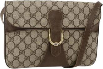 Gucci Pre-owned Cross Body Bags, female, Beige, Size: ONE SIZE Pre-owned Vintage Shoulder Bag