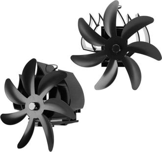 OEM Ventilador De Estufa De Le&ntilde;a De Aleaci&oacute;n De Aluminio De 7 Aspas, Montaje En Pared Silencioso, Funciona Con Calor E Incluye Argolla De Fijaci&oacute;n, Ideal 