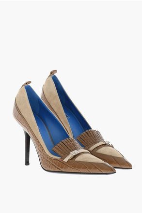 Dsquared2 Croc-Effect Leather Pumps GRANNYS BUNCH with Suede Trims 10 size 36