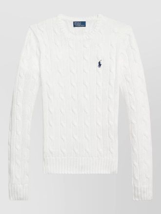 Polo Ralph Lauren cable knit slim fit cotton long sleeve sweater