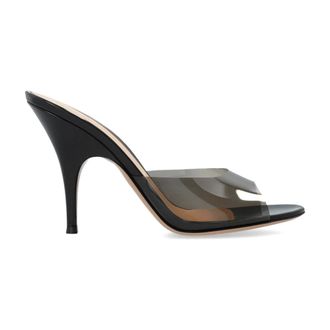 Gianvito Rossi Sofia Heeled Mules - Dames - Muiltjes - Zwart - 41 EU - Leer - Schoenen