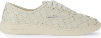 Bottega Veneta White Calfskin Low Top Mens Sneakers