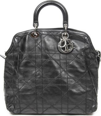 Dior Pre-owned Womens Large Granville Tote Shoulder Bag - Black - One Size