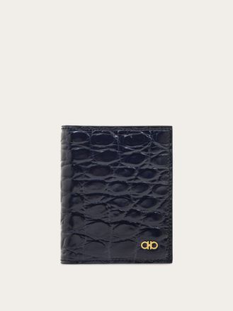 Ferragamo Uomo Porta carte di credito Gancini Blu