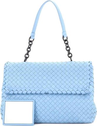 Bottega Veneta Olimpia Intrecciato Nappa Small shoulder bag - Blu