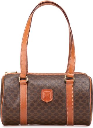 Celine Pre-owned Womens Macadam Boston Handbag - Brown Textile - One Size
