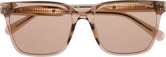 Quay Recap 56mm Small Square Sunglasses in Sand/tan at Nordstrom