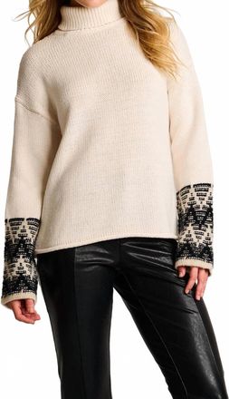 Lisa Todd Wonderland Long Sleeve Sweater In Snow