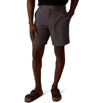 The Normal Brand Everyday Flat Front Shorts in Steel at Nordstrom, Size 32