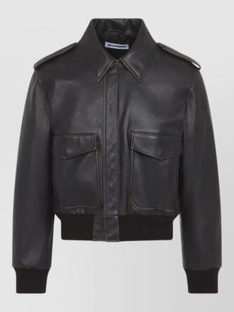 Jil Sander leather blouson