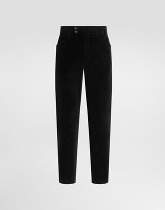 Dolce & Gabbana Velvet Trousers - Man Collection Black 46