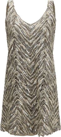 Brunello Cucinelli Beige Paper Cocktail Womens Dress