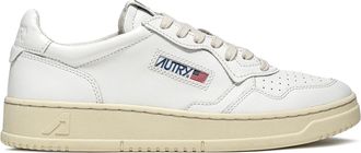 Autry Medalist Women Leather Sneakers White Heel Tab