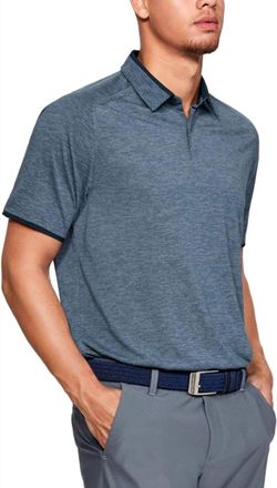 Under Armour Mens Tour Tips Champion Polo In Academy