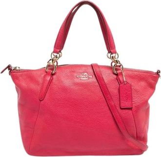 Coach Pre-owned Handbags, female, Pink, Size: ONE SIZE Pre-owned Leather Handbag