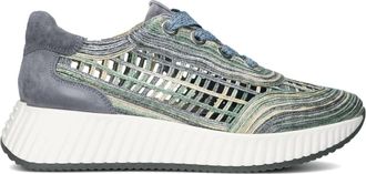 Softwaves Schoenen, Dames, Veelkleurig, 39 EU, Katoen, Blauwe Lage Sneakers Trendy Stijl