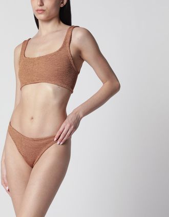 Hunza G Xandra Metallic Cocoa two-piece bikini