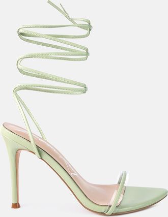 London Rag sphynx high heel lace up sandals