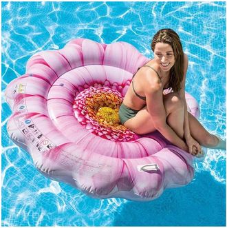 Trade Shop Trade Shop - Materassino Isola Gonfiabile Stampa Margherita Pvc Mare Piscina 142 X 142 Cm