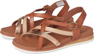 Skechers Womens Desert Kiss Low-Peak Rank Sandal, Chestnut, 7.5