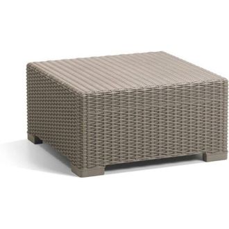 Keter Allibert - tavolino da esterno california color cappuccino, 68x68x35 cm - keter