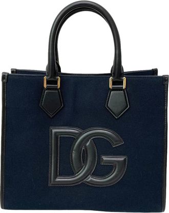 Dolce & Gabbana Black Blue Tote Bag (Pre-Owned)