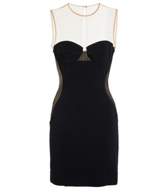 Stella McCartney Miniabito in crêpe con mesh