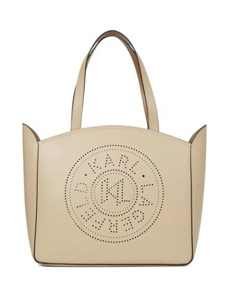 Karl Lagerfeld medium K/Circle tote bag - women - Calf Leather - OS - Neutrals