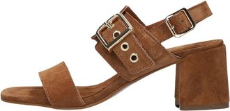 Stefano Lauran Sandalen 25038 - Dames - Sandalen met hakken - Bruin - 41 EU - Leer - Schoenen