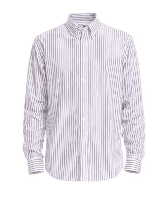Cellar Door Sage Mens Striped Cotton Shirt