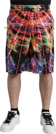 Dolce & Gabbana Luminarie Print Bermuda Shorts - Heren - Korte Broeken - Veelkleurig - XS - Polyester - Korte Broeken