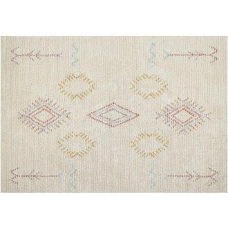 Beliani Rug BETTIAH Beige 140 x 200 cm Cotton