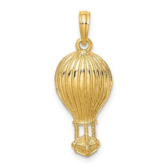 Diamond2Deal 10k Yellow Gold Polished Hot Air Ballon Charm