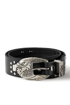 Enfants Riches Deprimes 4.5cm Eagle Petit Iron Cross Studded Leather Belt