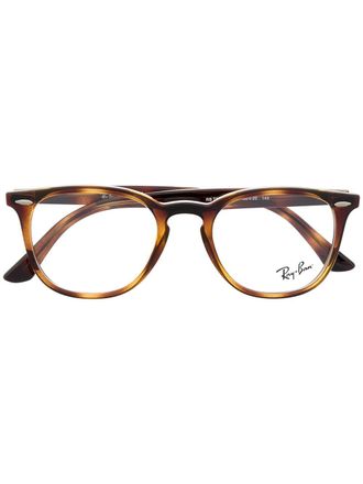 Ray-Ban tortoiseshell frame glasses - unisex - Acetate - 52 - Brown