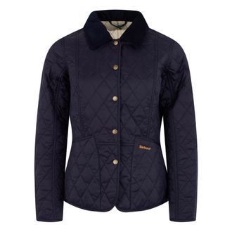 Barbour Leather Jackets, female, Blue, Size: XS Summer Liddesdale Quilt Jacket