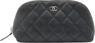 Chanel Pre-owned Pouch - Dames - Vintage Tassen - Zwart - ONE Size - Leer - Vintage