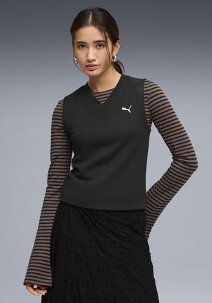 Puma Tanktop PUMA CLASS COMFORT TANK, Damen, Gr. XL, puma schwarz, Netz, Obermaterial: 60% Baumwolle, 40% Polyester, unifarben, comfort fit normal, Rundhal