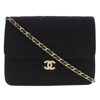 Chanel Pre-owned Cotton chanel-bags - Dames - Pre-owned - Zwart - Maat: ONE Size Katoen