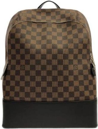 Louis Vuitton Pre-owned Damier Jake Coated Canvas Backpack - Dames - Vintage Rugzakken - Bruin - ONE Size - Vintage