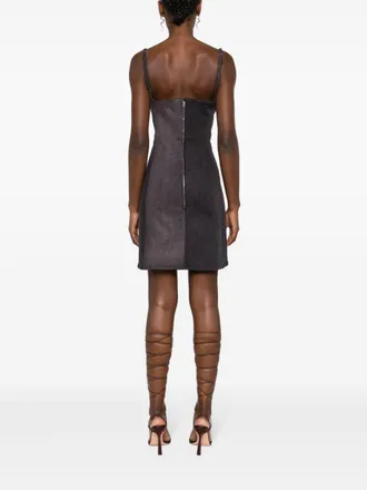 Y / Project Ruffle-Trim Denim Dress - Charcoal