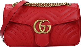 Gucci Marmont Damess Rood lederen crossbodytassen