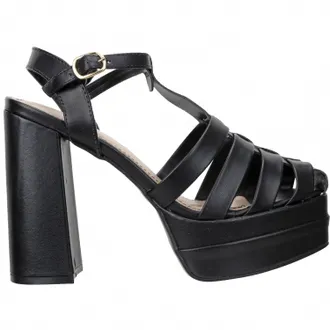 Offline Shoes Womens Fisherman Platform Sandal In Black