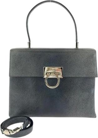 Ferragamo Pre-owned Handbags, female, Gray, Size: ONE SIZE Pre-owned Handbag