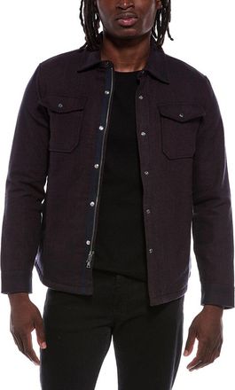 John Varvatos Jameson Herringbone Snap Jacket