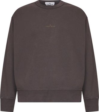 Stone Island Crewneck Sweatshirt - Heren - Sweatshirts - Bruin - M - Katoen - Hoodies & sweatvesten