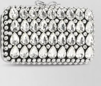 Self Portrait crystal bow mini bag rectangular chain