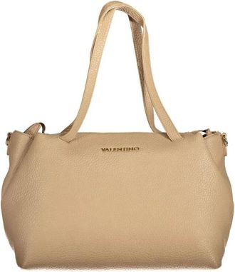 Valentino Pebbled Leather Tote Handtas - Dames - Schoudertassen - Beige - ONE Size - Leer - Tassen