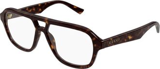 Gucci Optisch Montuur - Heren - Brillen - Bruin - 54 MM - Accessoires