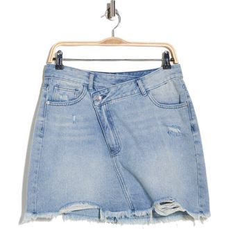 Desigual Distressed Denim Miniskirt in Light Blue at Nordstrom Rack, Size X-Large